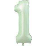 Patladı Gitti 1 Rakam Adaçayı Folyo Balon 34 Inç 76-82 cm - Su Yeşili