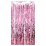 Patladı Gitti 100x200 cm Pembe Metalize Arka Fon Kapı Perdesi