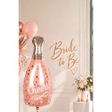 Patladı Gitti 100x48 cm Cheers Yazılı Büyük Boy Şampanya Şişesi Bride To Be Bekarlığa Veda Folyo Balon