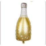 Patladı Gitti 100x49 cm Gold Renkli Büyük Boy Şampanya Şişesi Bride To Be Bekarlığa Veda Folyo Balon