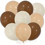Patladı Gitti 12 Inç Kahverengi-Deniz Kumu-Ten Rengi 10 Adet Balon - Acı Kahverengi