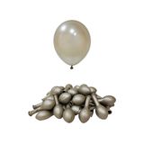 Patladı Gitti 12 inç Krom Beyaz Altın 10 Adet Balon
