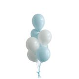 Patladı Gitti 12 inç Mavi Beyaz 10 Adet Balon