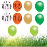 Patladı Gitti 12 Inç Safari Konsept Karışık Balon 10 Adet - Çok Renkli