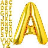 Patladı Gitti 16 inç 36 cm A Harf Gold Folyo Balon