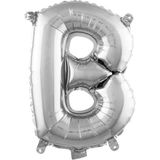 Patladı Gitti 16 inç 36 cm B Harf Gümüş Folyo Balon