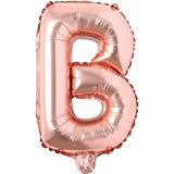 Patladı Gitti 16 inç 36 cm B Harf Rose Gold Folyo Balon