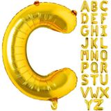 Patladı Gitti 16 inç 36 cm C Harf Gold Folyo Balon