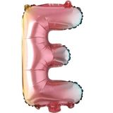 Patladı Gitti 16 inç 36 cm E Harf Gökkuşağı Folyo Balon