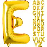 Patladı Gitti 16 inç 36 cm E Harf Gold Folyo Balon