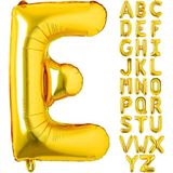 Patladı Gitti 16 inç 36 cm E Harf Gold Folyo Balon