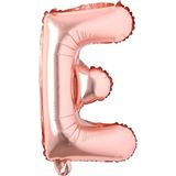 Patladı Gitti 16 inç 36 cm E Harf Rose Gold Folyo Balon