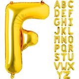 Patladı Gitti 16 inç 36 cm F Harf Gold Folyo Balon
