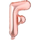 Patladı Gitti 16 inç 36 cm F Harf Rose Gold Folyo Balon