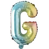 Patladı Gitti 16 inç 36 cm G Harf Gökkuşağı Folyo Balon