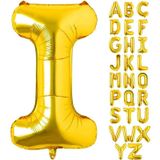Patladı Gitti 16 inç 36 cm I Harf Gold Folyo Balon