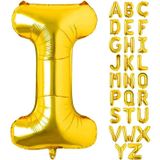 Patladı Gitti 16 inç 36 cm I Harf Gold Folyo Balon