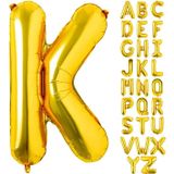 Patladı Gitti 16 inç 36 cm K Harf Gold Folyo Balon