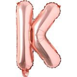 Patladı Gitti 16 inç 36 cm K Harf Rose Gold Folyo Balon