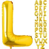 Patladı Gitti 16 inç 36 cm L Harf Gold Folyo Balon