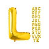 Patladı Gitti 16 inç 36 cm L Harf Gold Folyo Balon