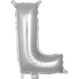Patladı Gitti 16 inç 36 cm L Harf Gümüş Folyo Balon