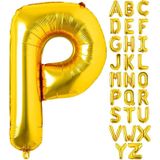 Patladı Gitti 16 inç 36 cm P Harf Gold Folyo Balon