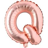 Patladı Gitti 16 inç 36 cm Q Harf Rose Gold Folyo Balon