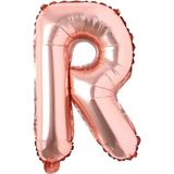 Patladı Gitti 16 inç 36 cm R Harf Rose Gold Folyo Balon
