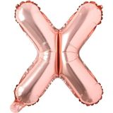 Patladı Gitti 16 inç 36 cm X Harf Rose Gold Folyo Balon