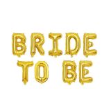 Patladı Gitti 16 inç 40 cm Bride To Be Gold Renk Parti Kutlama Folyo Balon Seti