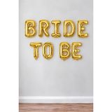 Patladı Gitti 16 inç 40 cm Bride To Be Gold Renk Parti Kutlama Folyo Balon Seti
