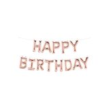 Patladı Gitti 16 inç Rose Gold Happy Birthday Folyo Balon Set