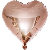 Patladı Gitti 18 inç 45 cm Rose Gold Kalp Folyo Balon