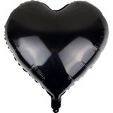 Patladı Gitti 18 inç 45 cm Siyah Kalp Folyo Balon