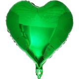 Patladı Gitti 18 inç 45 cm Yeşil Kalp Folyo Balon