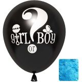 Patladı Gitti 18 inç Girl or Boy Siyah Erkek Bebek Cinsiyet Belirleme Balonu
