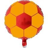 Patladı Gitti 18 Inç Sarı Kırmızı Futbol Topu Folyo Balon – 45 cm - Sarı - Kırmızı