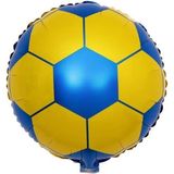Patladı Gitti 18 Inç Sarı Lacivert Futbol Topu Folyo Balon-45 cm - Sarı - Lacivert