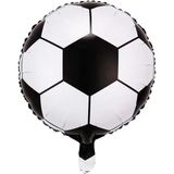 Patladı Gitti 18 Inç Siyah Beyaz Futbol Topu Folyo Balon-45 cm - Siyah - Beyaz