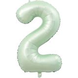 Patladı Gitti 2 Rakam Adaçayı Folyo Balon 34 Inç 76-82 cm - Su Yeşili