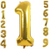 Patladı Gitti 32-34 inç 82 cm 1 Bir Rakam Gold Folyo Balon