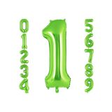 Patladı Gitti 32-34 inç 82 cm 1 Rakam Açık Yeşil Folyo Balon