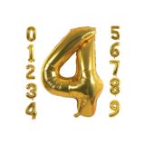 Patladı Gitti 32-34 inç 82 cm 4 Dört Rakam Gold Folyo Balon