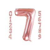 Patladı Gitti 32-34 inç 82 cm 7 Yedi Rakam Rose Gold Folyo Balon