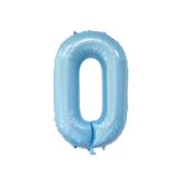 Patladı Gitti 32 inç 76-82 cm 0 Rakam Bebe Mavisi Folyo Balon