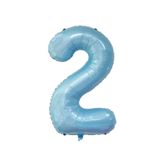 Patladı Gitti 32 inç 76-82 cm 2 Rakam Bebe Mavisi Folyo Balon