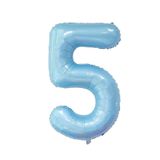 Patladı Gitti 32 inç 76-82 cm 5 Rakam Bebe Mavisi Folyo Balon