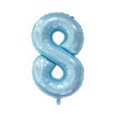 Patladı Gitti 32 inç 76-82 cm 8 Rakam Bebe Mavisi Folyo Balon