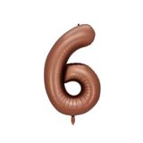 Patladı Gitti 34 inç 76-82 cm 6 Rakam Karamel Folyo Balon